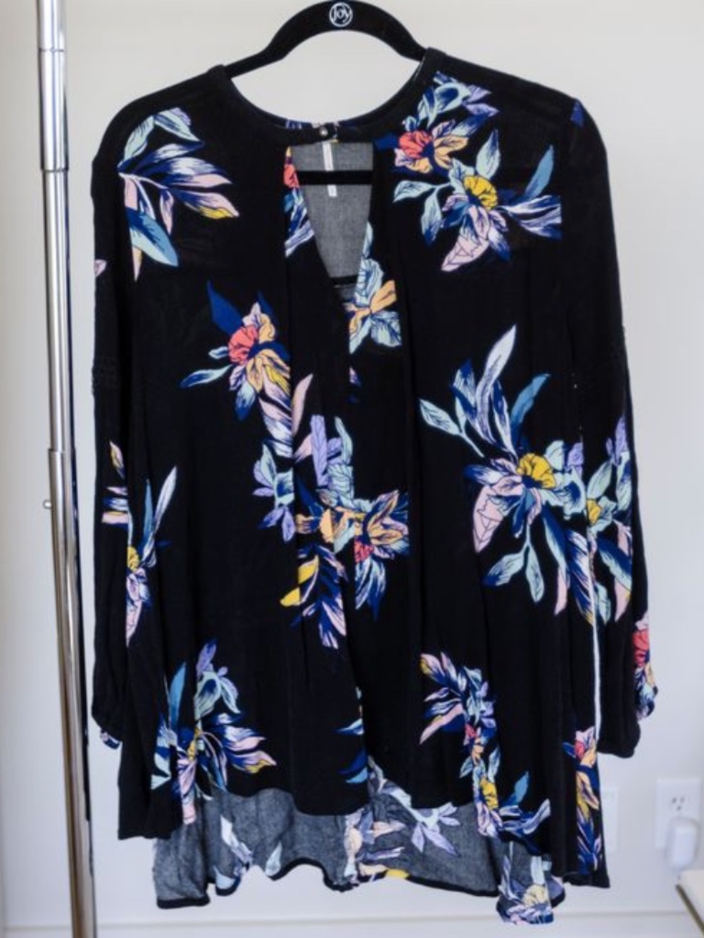 Free People Electric Orchid Print Swing Tunic